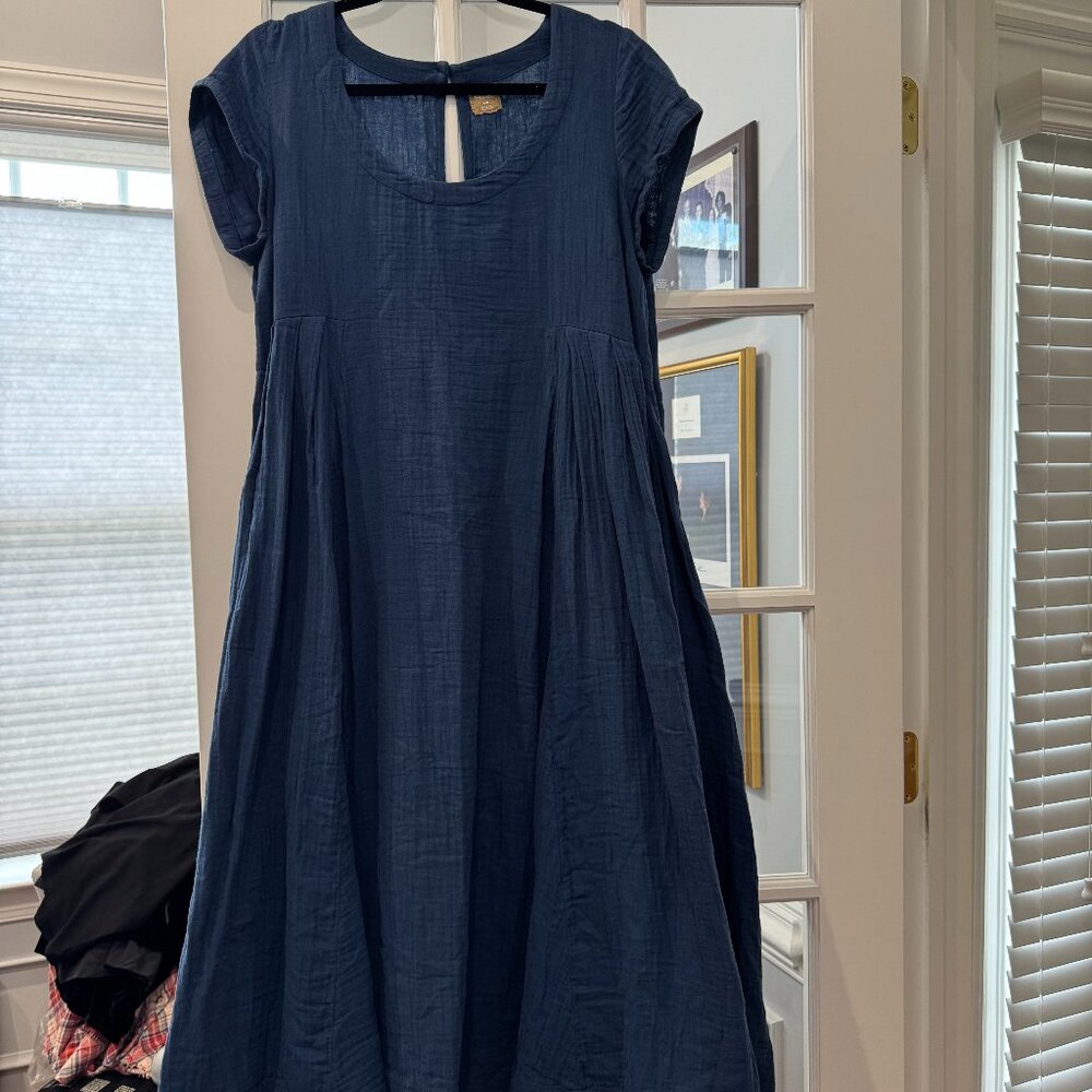 Free People Navy Midi Dress